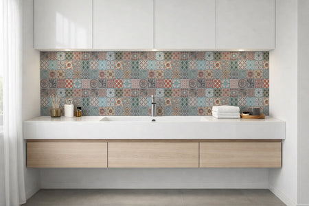 Waschbeckenrückwand Patchwork