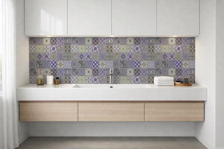 Waschbeckenrückwand Patchwork