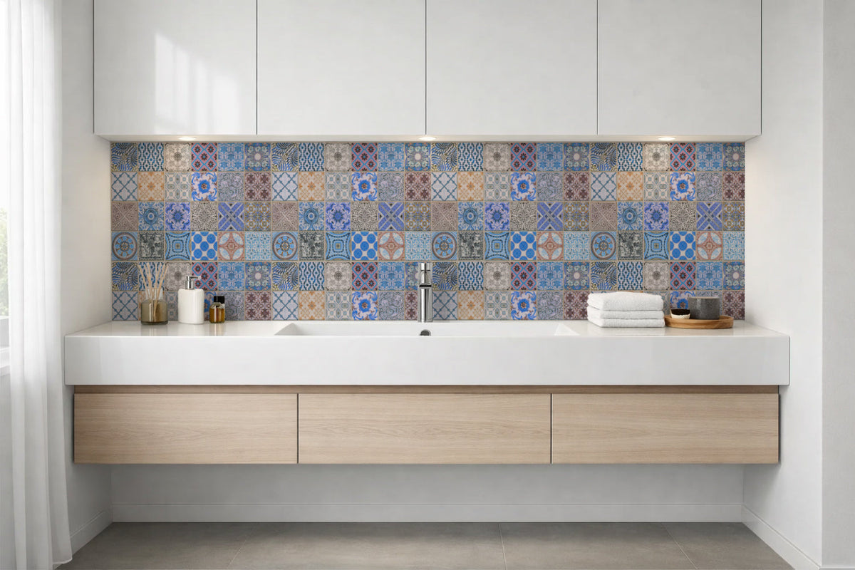 Waschbeckenrückwand Patchwork