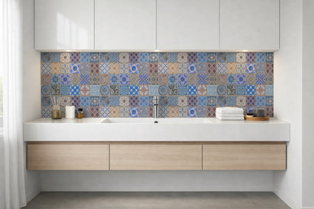 Waschbeckenrückwand Patchwork