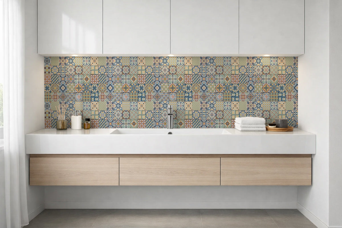 Waschbeckenrückwand Patchwork