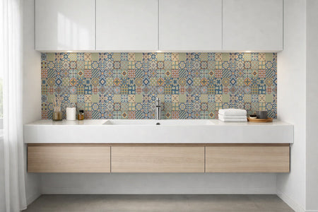 Waschbeckenrückwand Patchwork