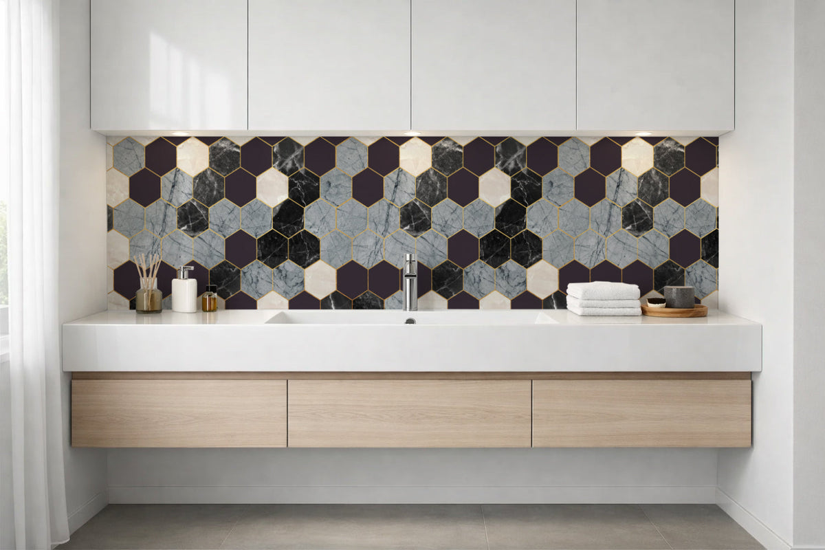 Waschbeckenrückwand Patchwork