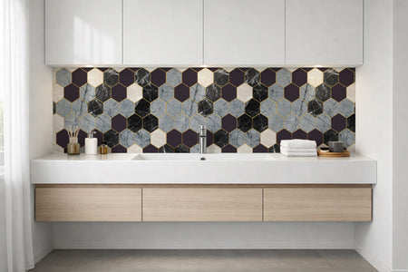 Waschbeckenrückwand Patchwork