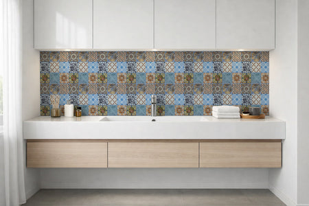 Waschbeckenrückwand Patchwork