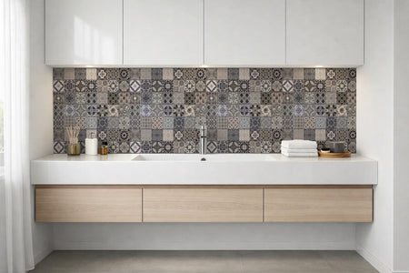 Waschbeckenrückwand Patchwork