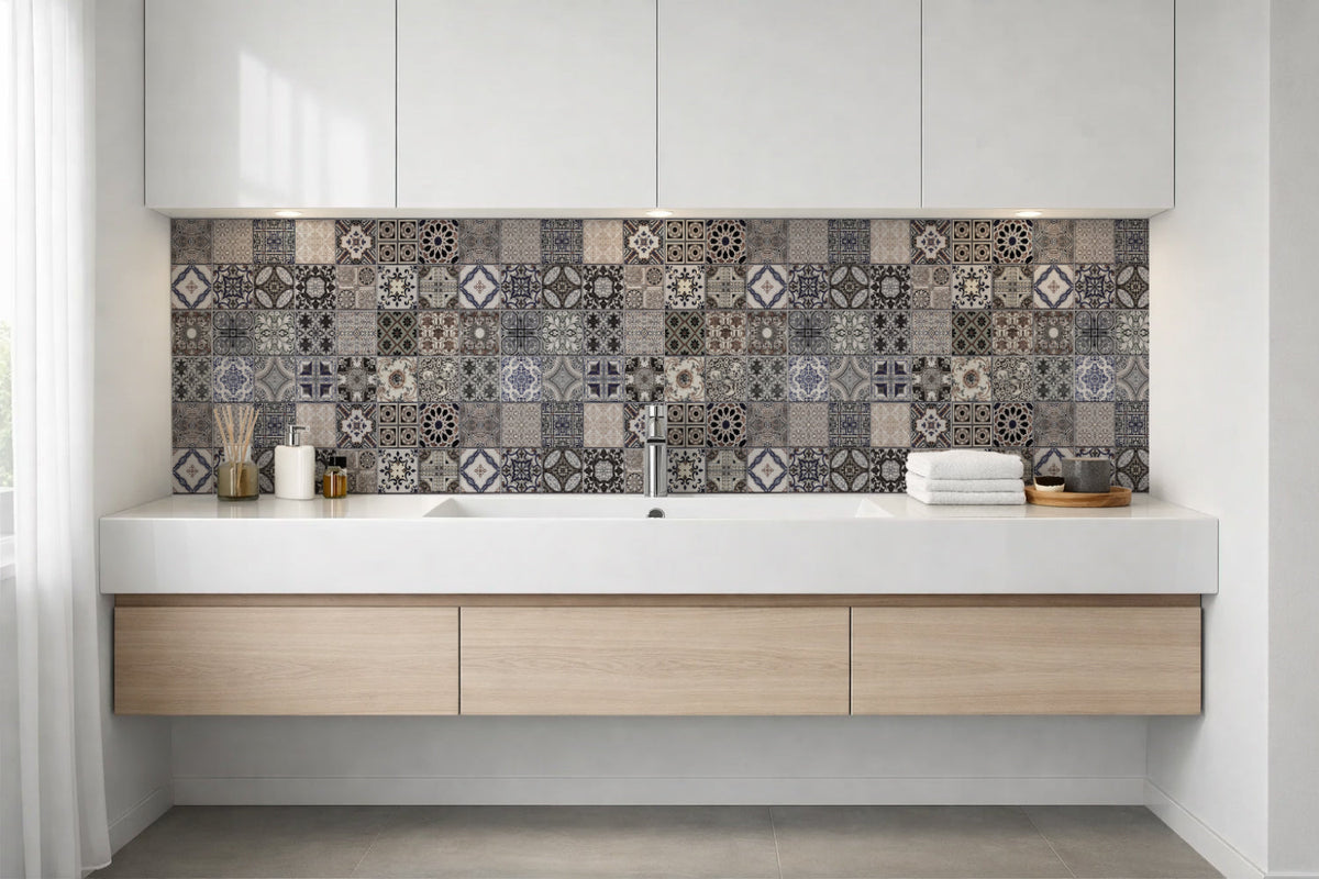 Waschbeckenrückwand Patchwork