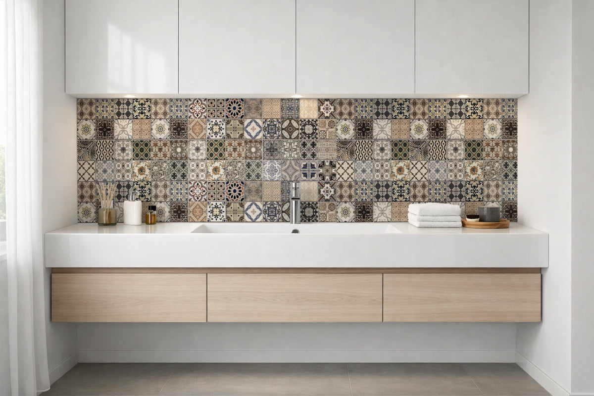 Waschbeckenrückwand Patchwork