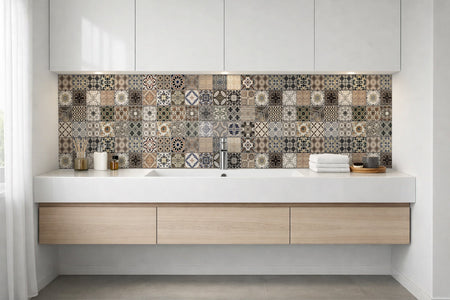Waschbeckenrückwand Patchwork