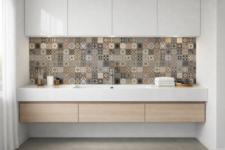 Waschbeckenrückwand Patchwork