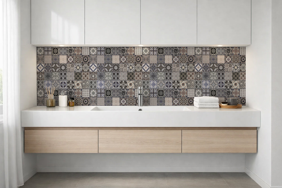Waschbeckenrückwand Patchwork