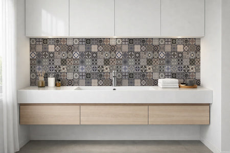 Waschbeckenrückwand Patchwork