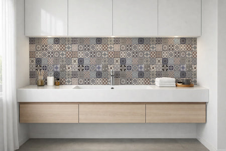 Waschbeckenrückwand Patchwork