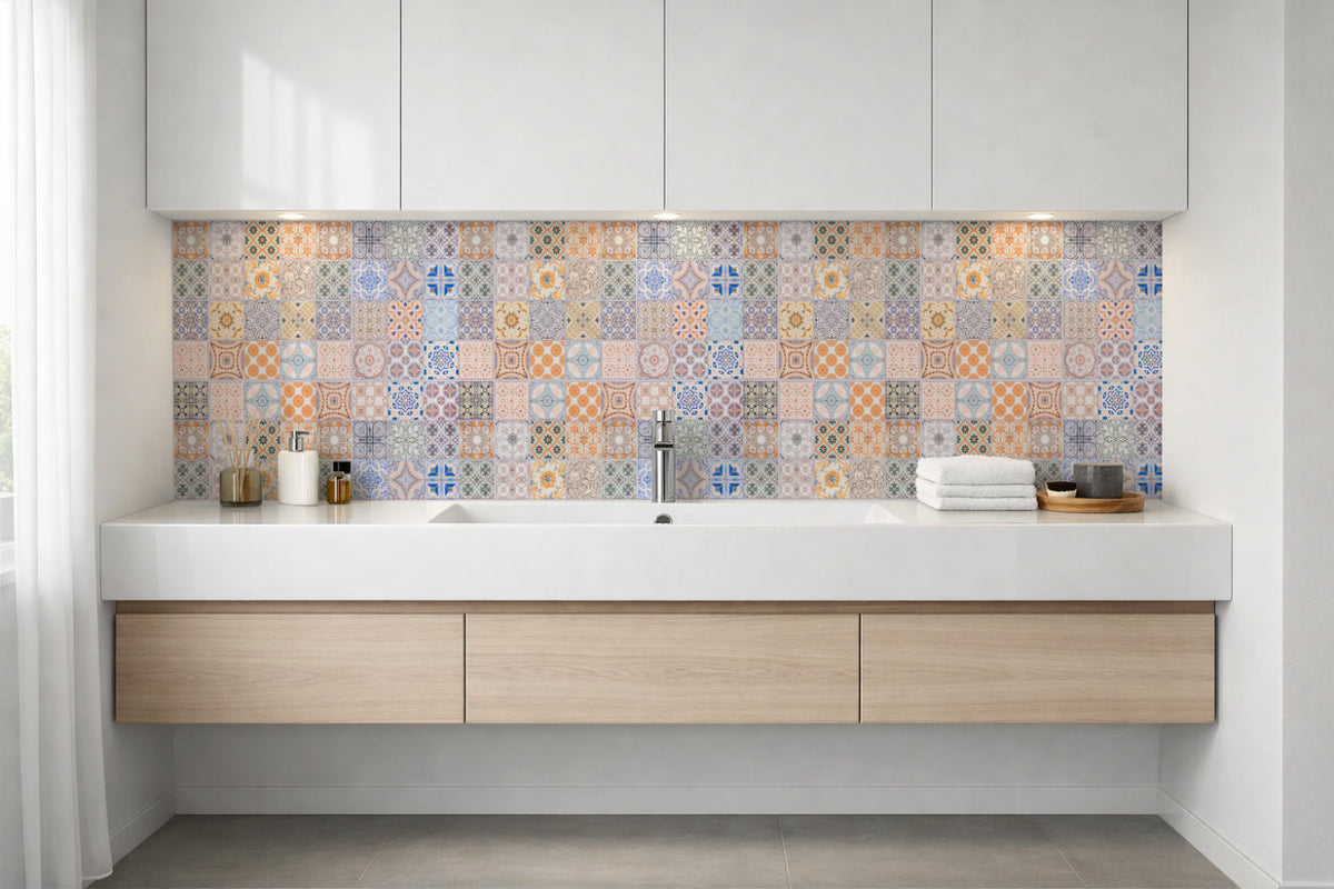 Waschbeckenrückwand Patchwork