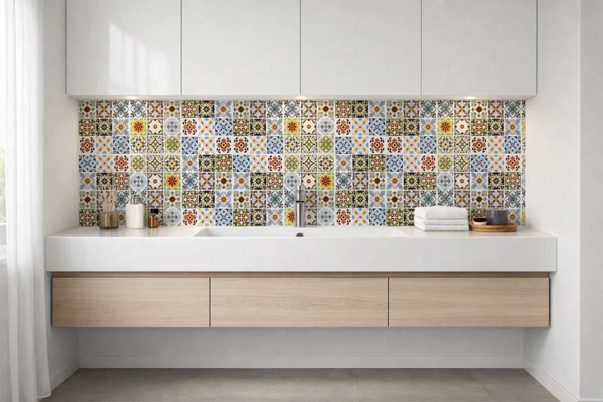 Waschbeckenrückwand Patchwork