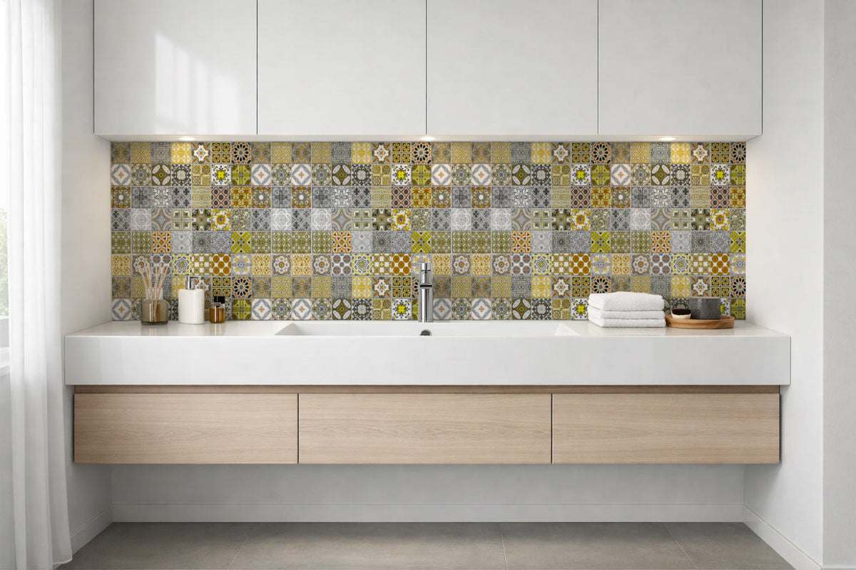 Waschbeckenrückwand Patchwork