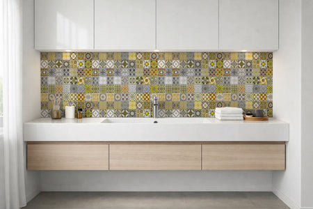 Waschbeckenrückwand Patchwork