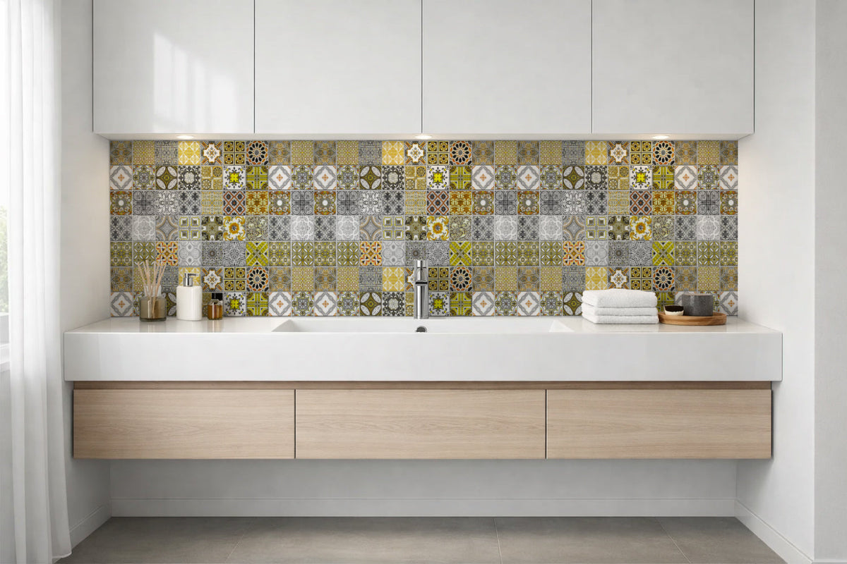 Waschbeckenrückwand Patchwork