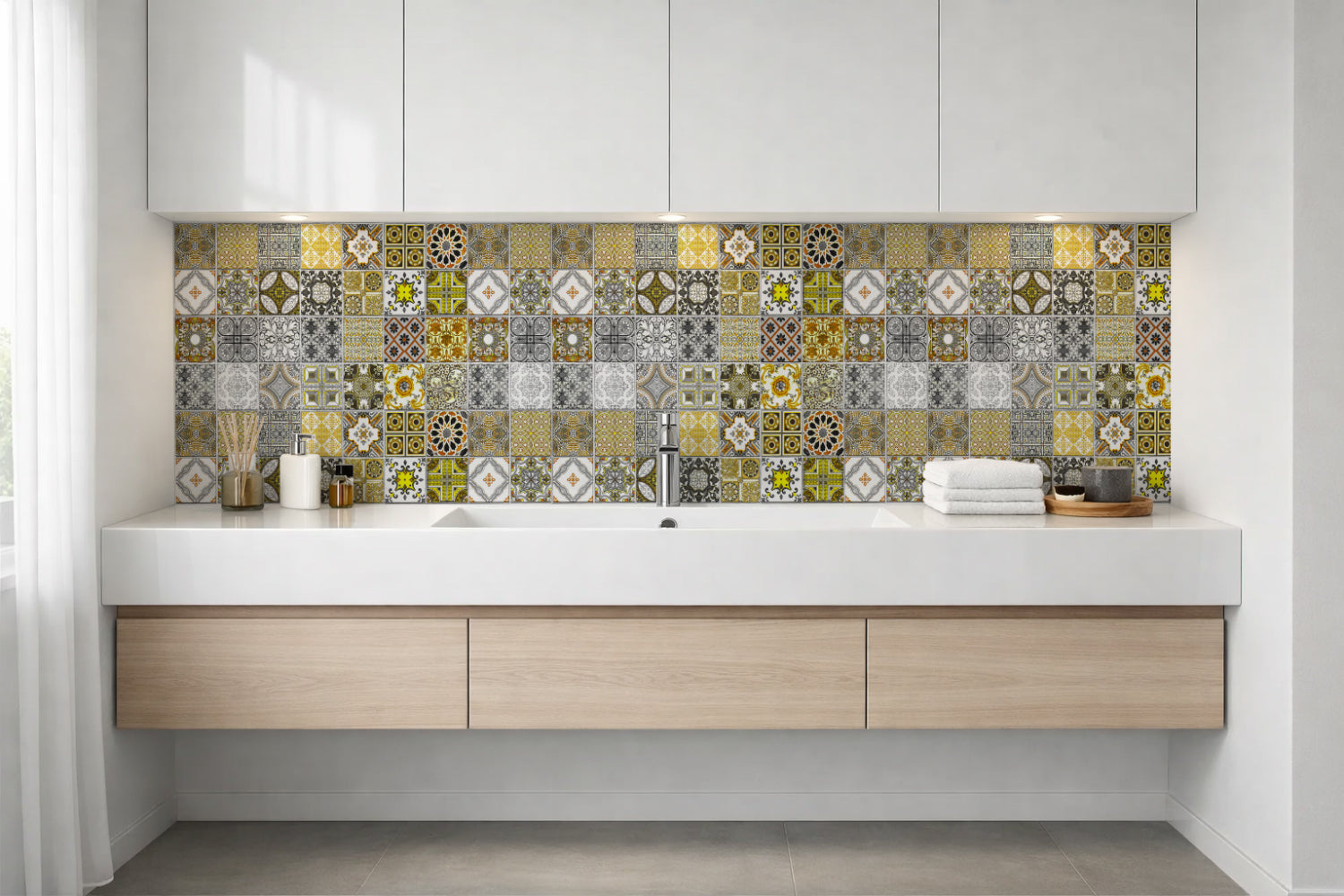 Waschbeckenrückwand Patchwork
