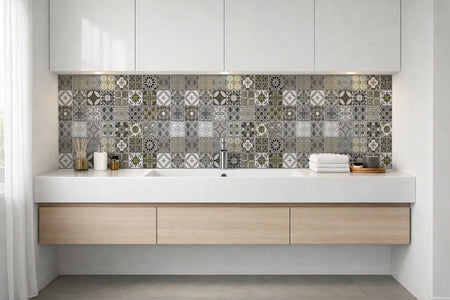 Waschbeckenrückwand Patchwork