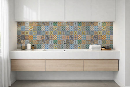 Waschbeckenrückwand Patchwork