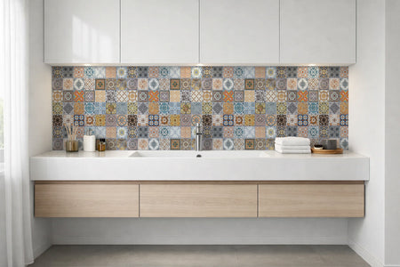 Waschbeckenrückwand Patchwork