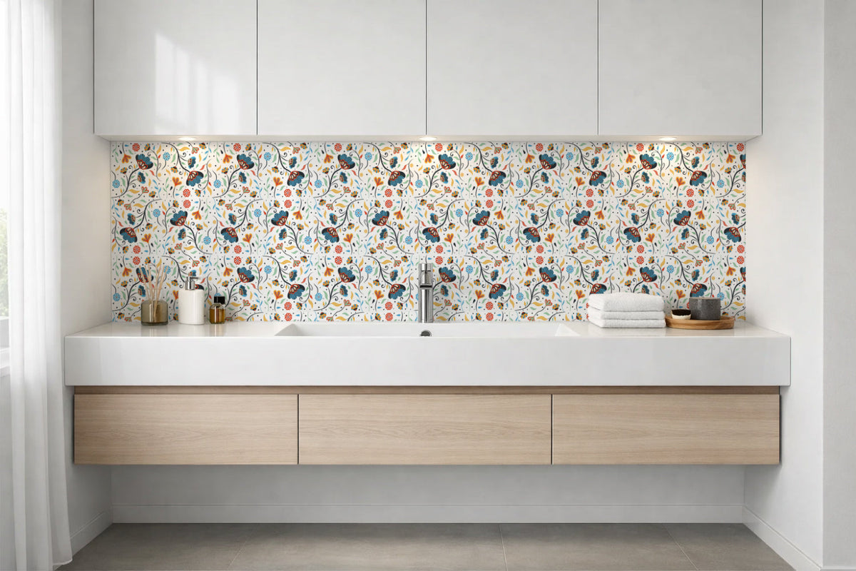 Waschbeckenrückwand Patchwork