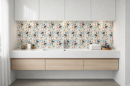 Waschbeckenrückwand Patchwork