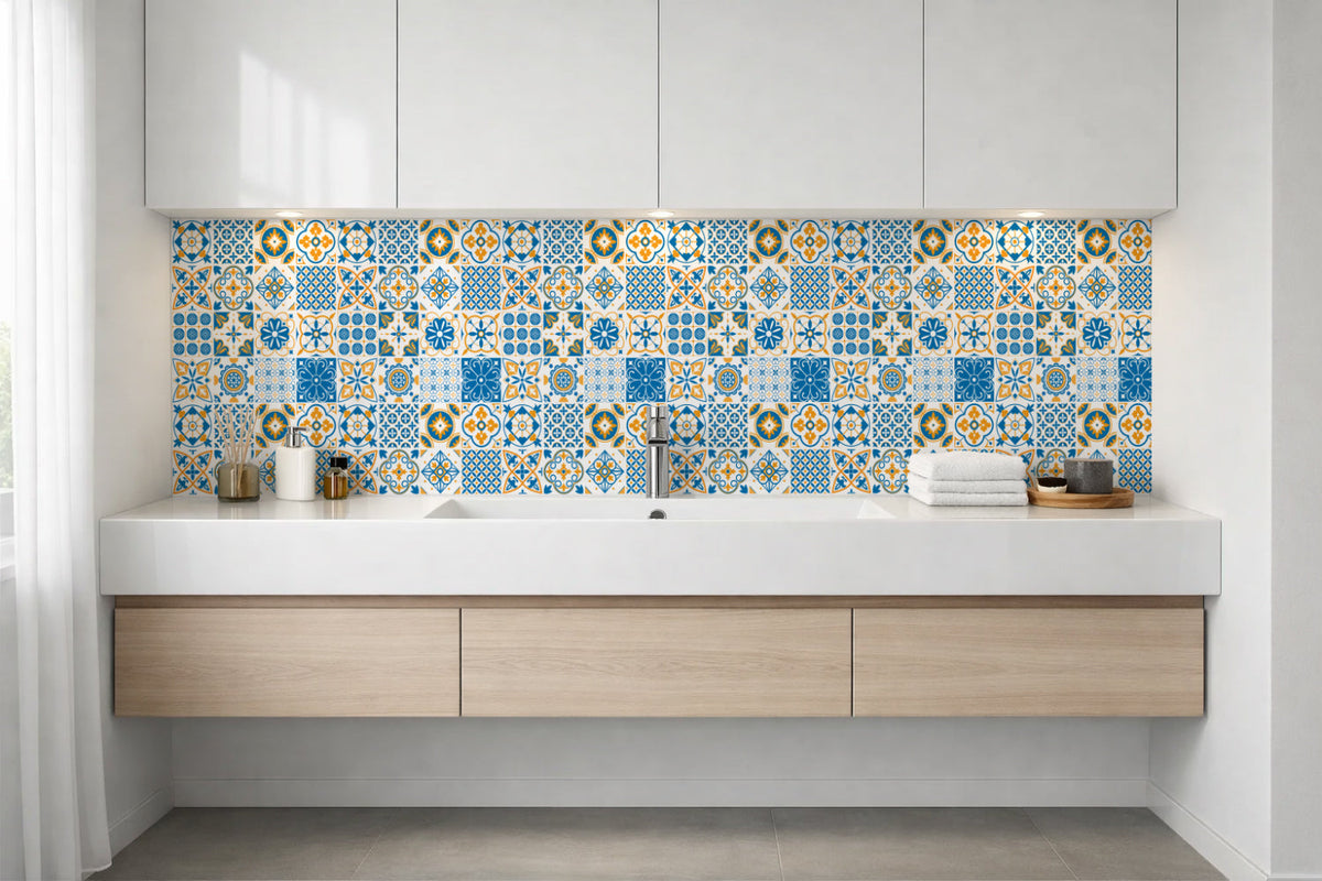 Waschbeckenrückwand Patchwork