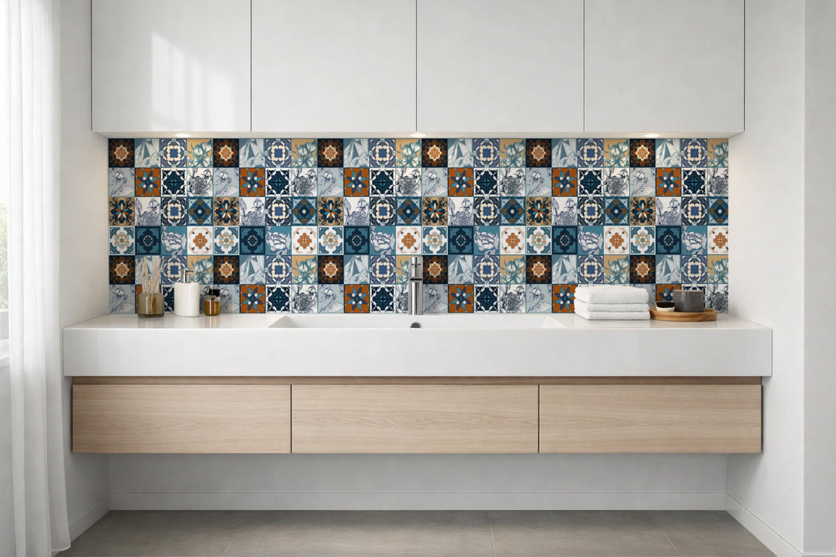 Waschbeckenrückwand Patchwork
