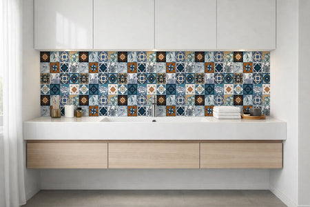 Waschbeckenrückwand Patchwork