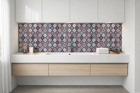 Waschbeckenrückwand Patchwork