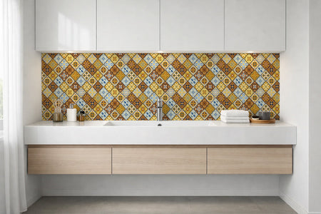 Waschbeckenrückwand Patchwork