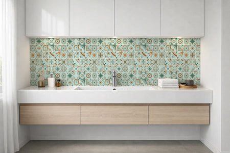 Waschbeckenrückwand Patchwork
