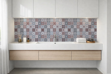 Waschbeckenrückwand Patchwork
