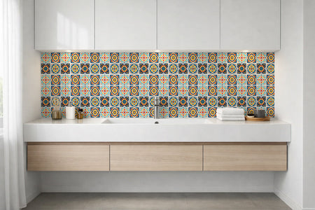 Waschbeckenrückwand Patchwork