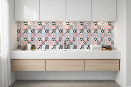 Waschbeckenrückwand Patchwork