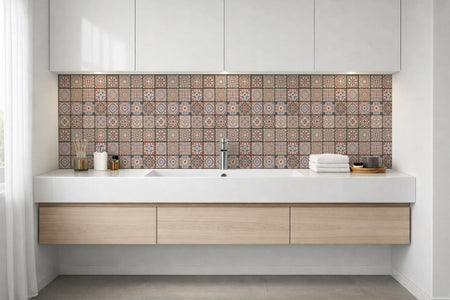 Waschbeckenrückwand Patchwork