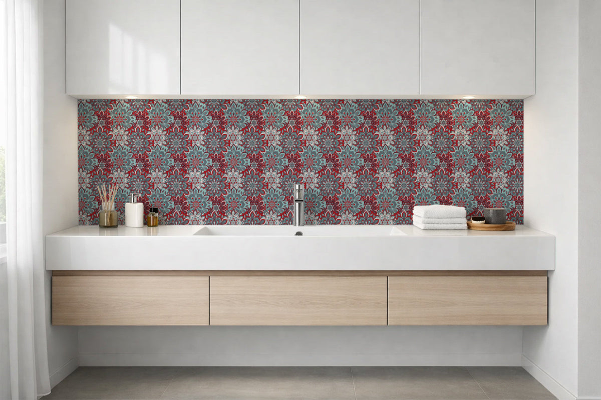 Waschbeckenrückwand Patchwork