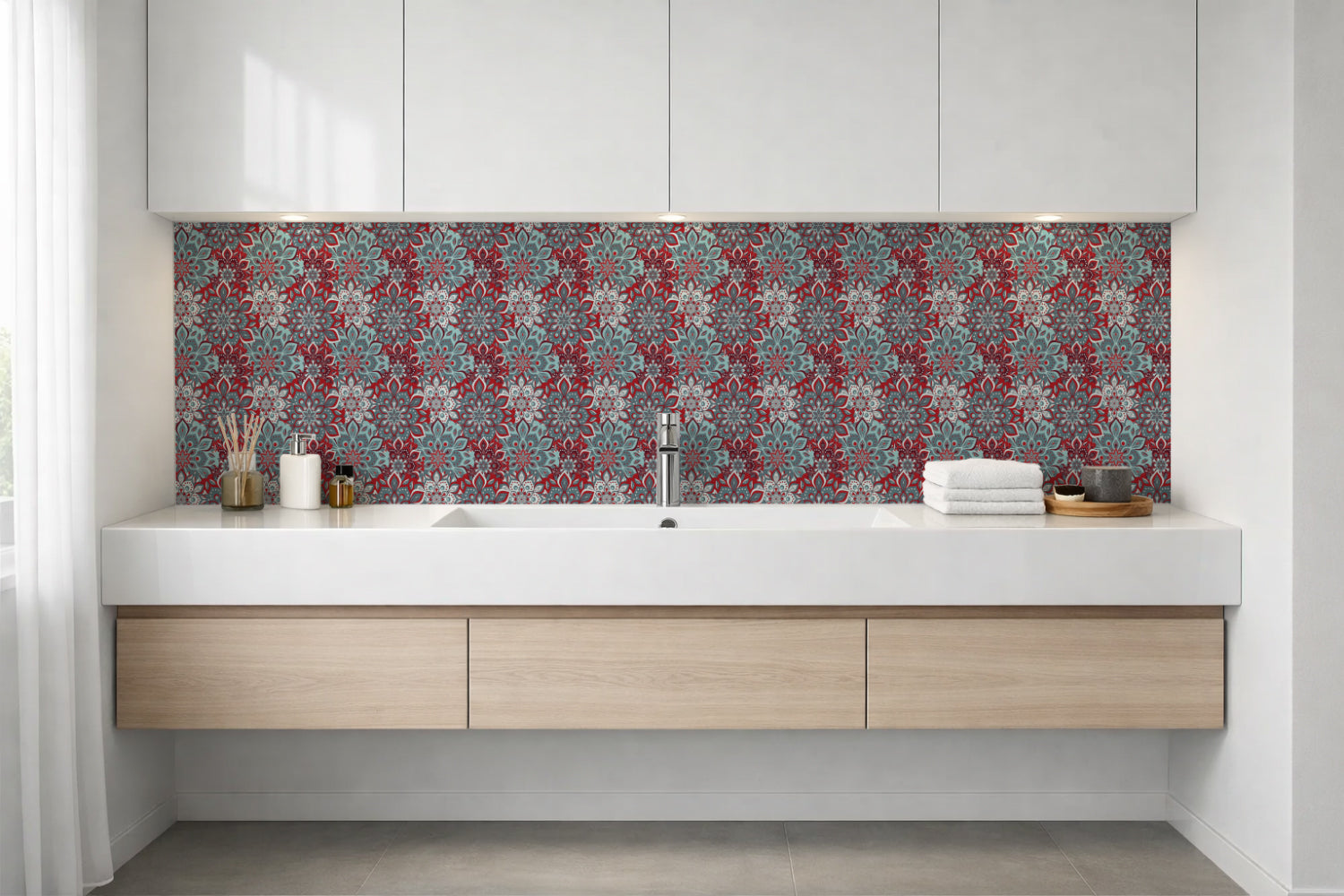 Waschbeckenrückwand Patchwork
