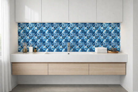 Waschbeckenrückwand Patchwork