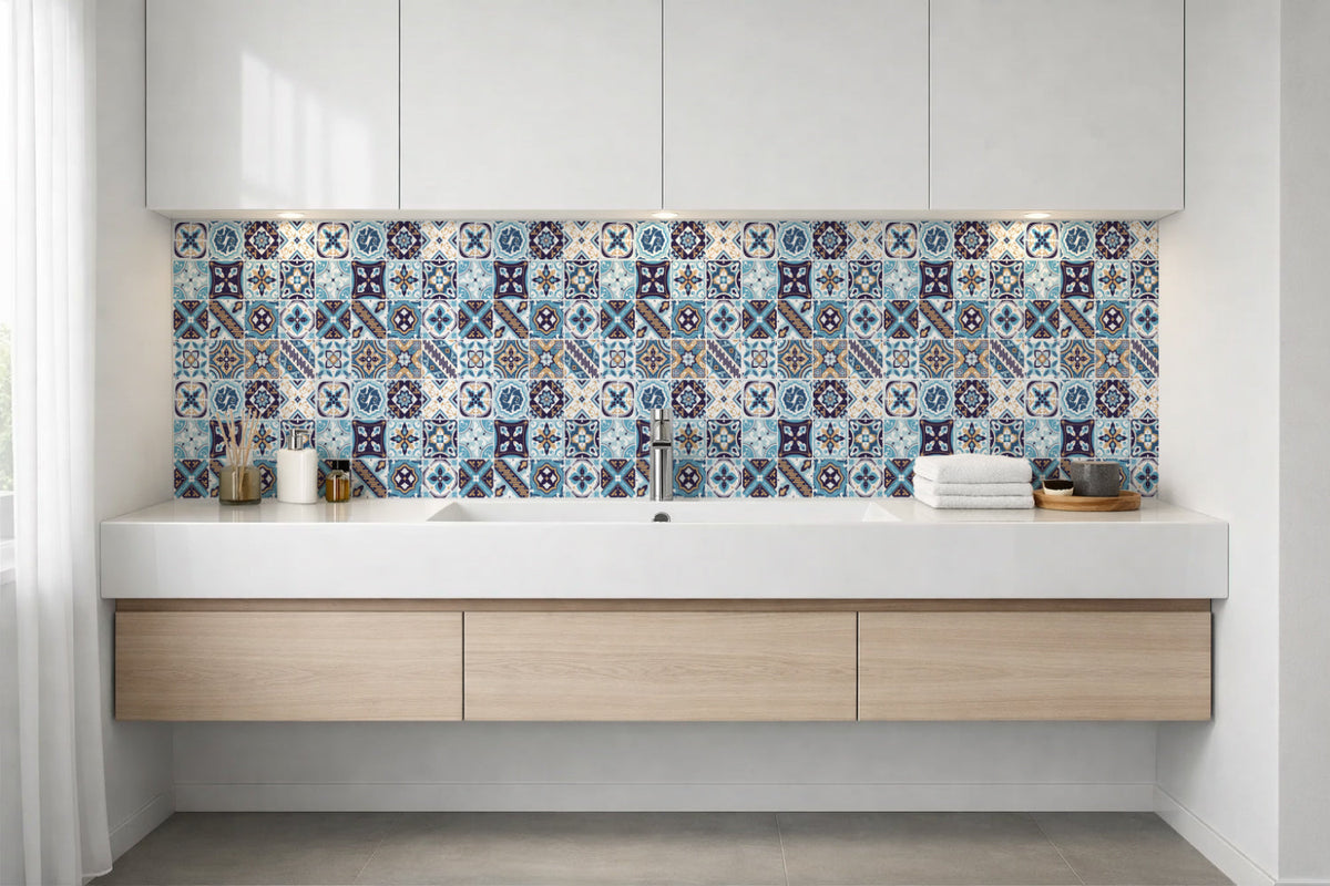 Waschbeckenrückwand Patchwork