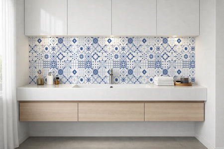 Waschbeckenrückwand Patchwork