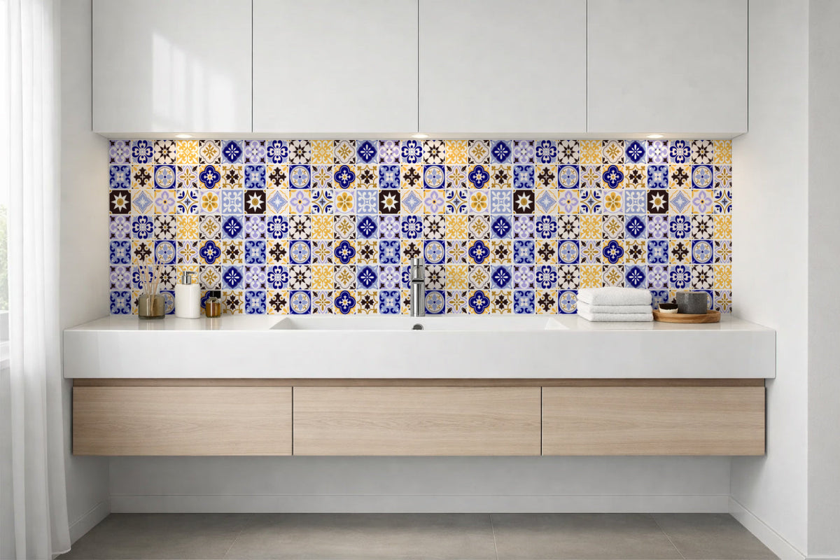 Waschbeckenrückwand Patchwork