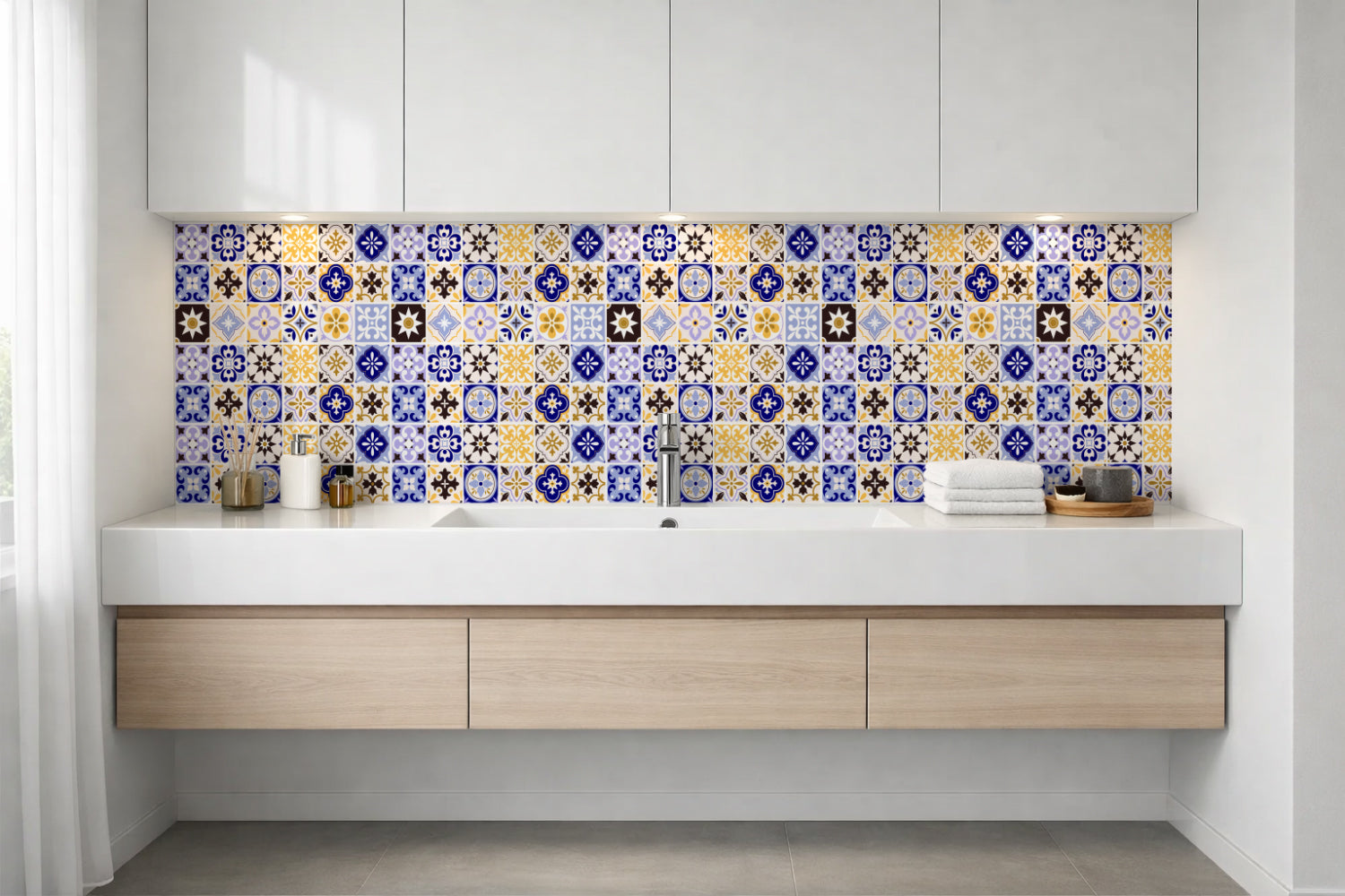 Waschbeckenrückwand Patchwork
