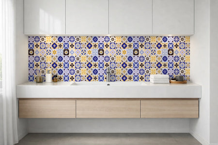 Waschbeckenrückwand Patchwork