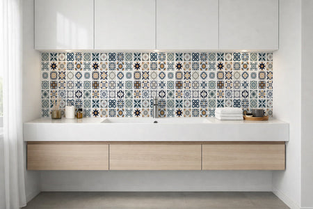 Waschbeckenrückwand Patchwork