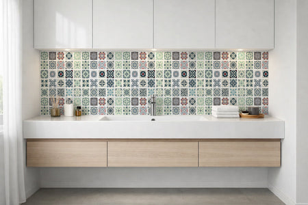 Waschbeckenrückwand Patchwork
