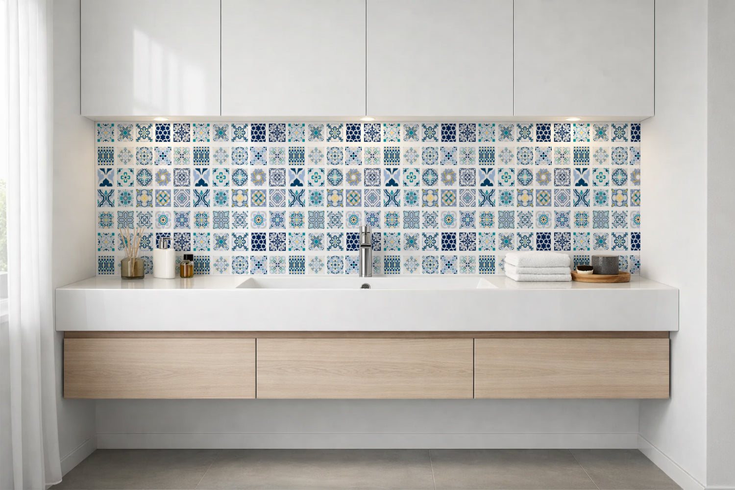 Waschbeckenrückwand Patchwork