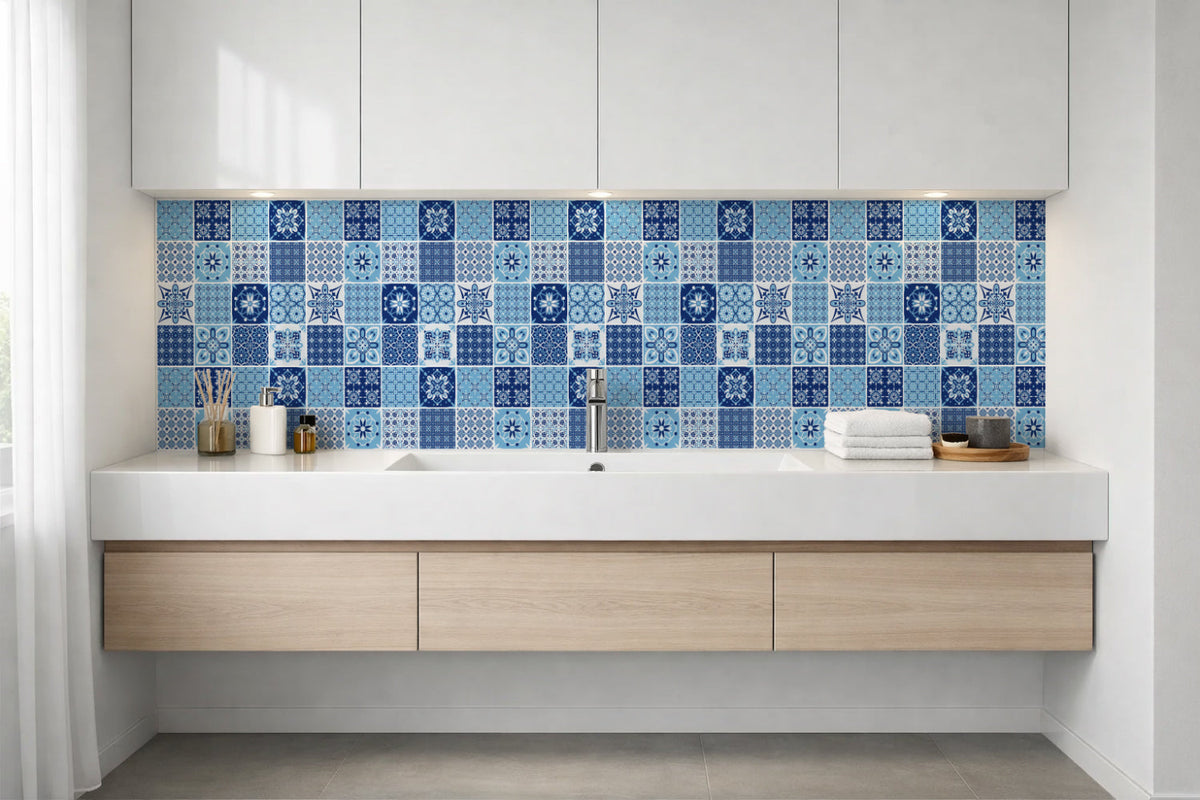 Waschbeckenrückwand Patchwork